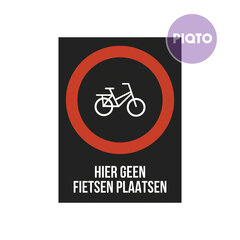 "Hier geen fietsen plaatsen"