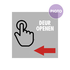 "Deur openen" pijl naar links