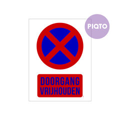 "Doorgang vrijhouden"