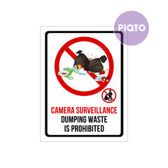 "Camera surveillance - Dumping waste is prohibited"