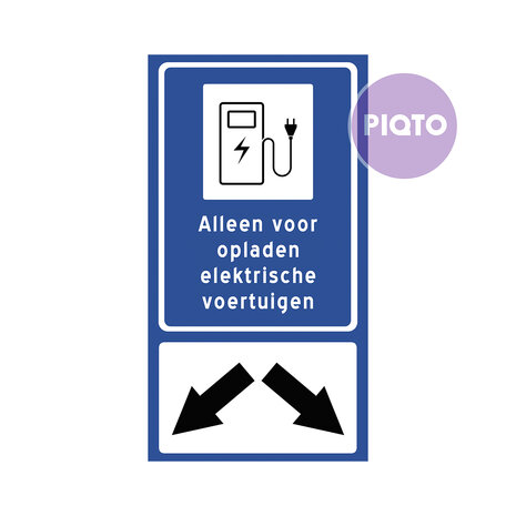 "Alleen voor opladen elektrische voertuigen" | 2 formaten