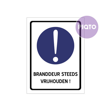 "Branddeur steeds vrijhouden!"