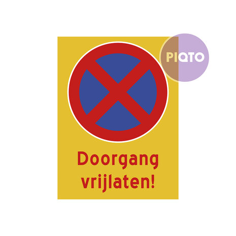 "Doorgang vrijlaten!"