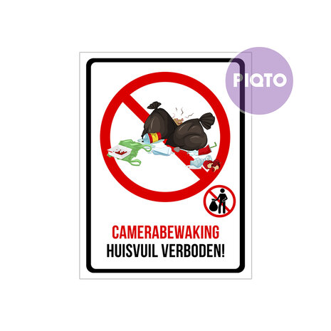 "Camerabewaking - Huisvuil verboden!"