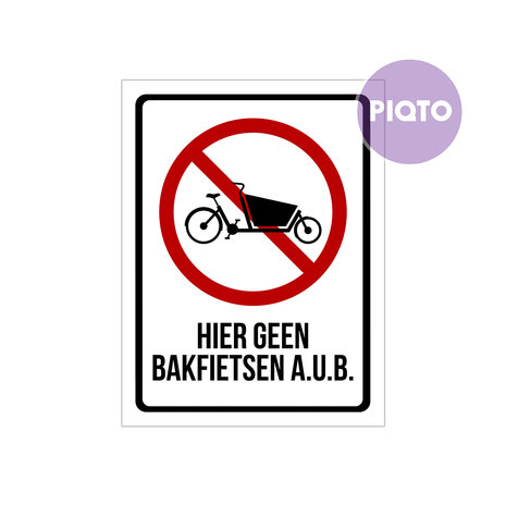 "Hier geen bakfietsen plaatsen a.u.b."