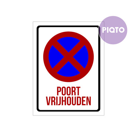 "Poort vrijhouden" - Bord E3